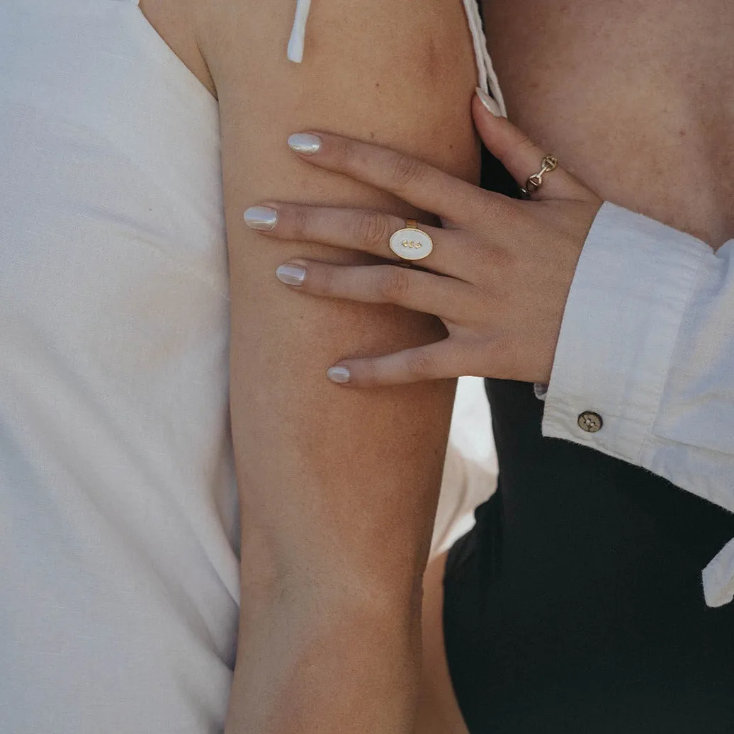 Josie ~ 14k Gold Plated Adjustable Ring