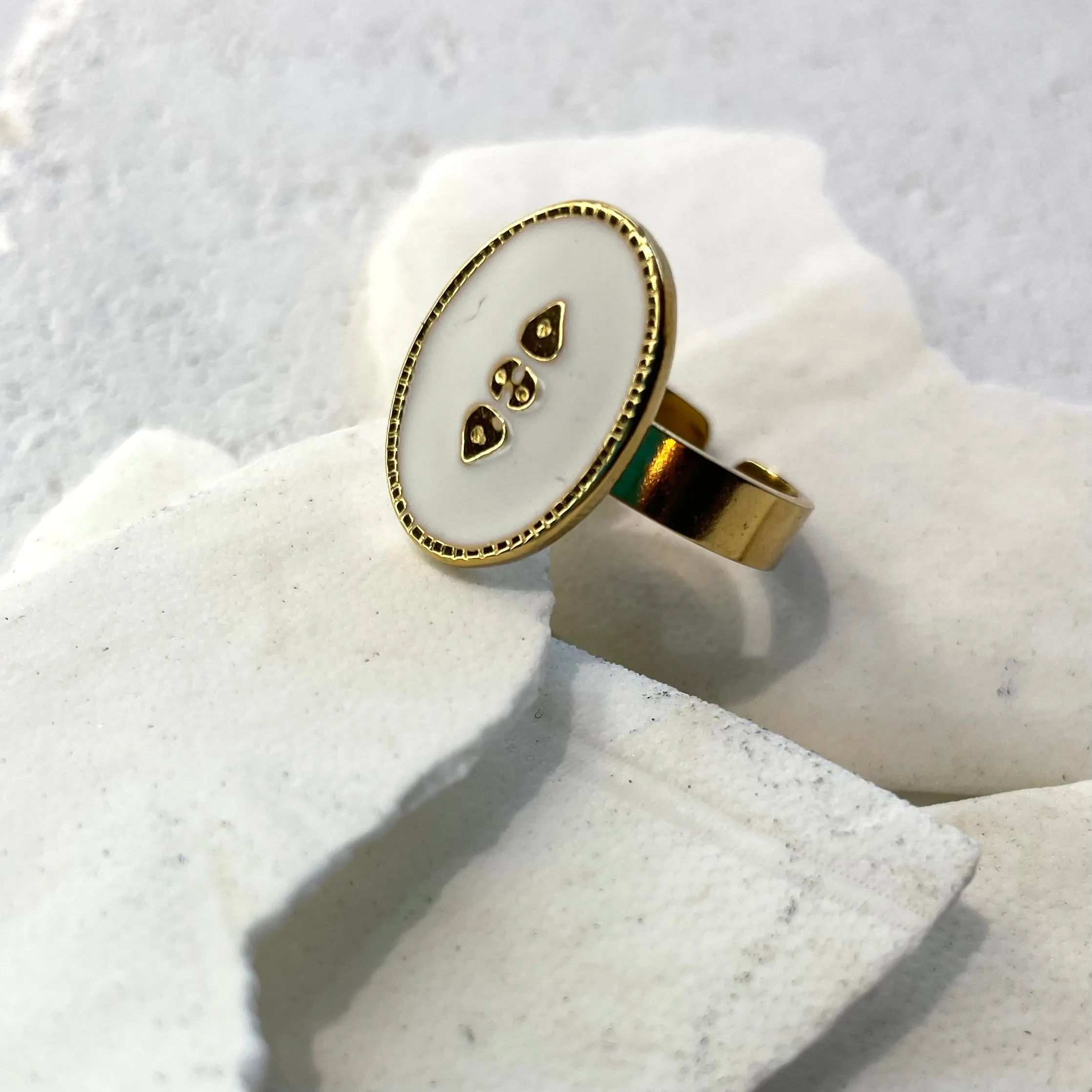 Josie ~ 14k Gold Plated Adjustable Ring