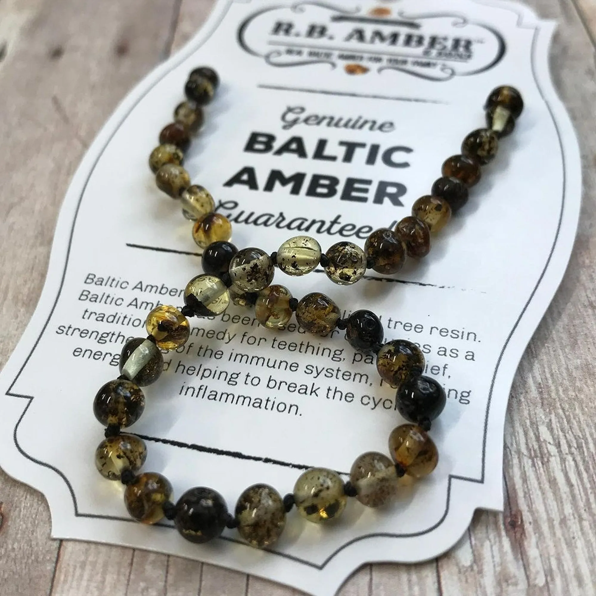 Kids | Green Baltic Amber Necklace