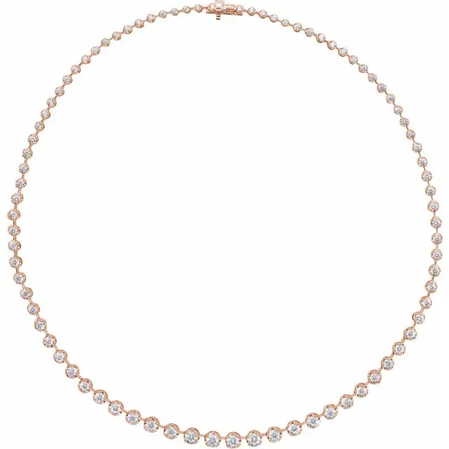 Lab-Grown Diamond Graduated Necklace