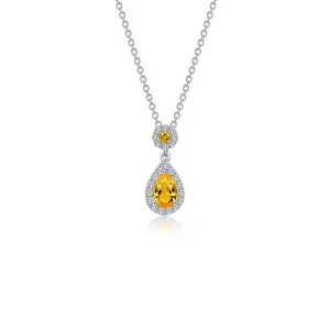 Lafonn Classic Pear Citrine Necklace N0318CAP20