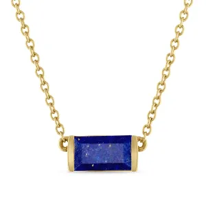 Lapis Bonbon Necklace, east-west