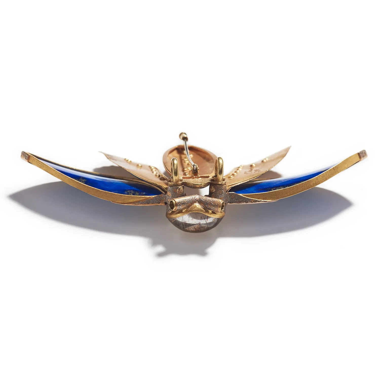 Lapis Lazuli Moth Brooch