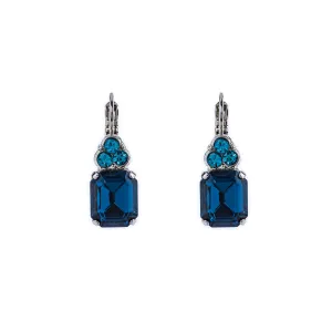 Large Emerald Leverback Earrings with Trio in "Sleepytime" *Custom*
