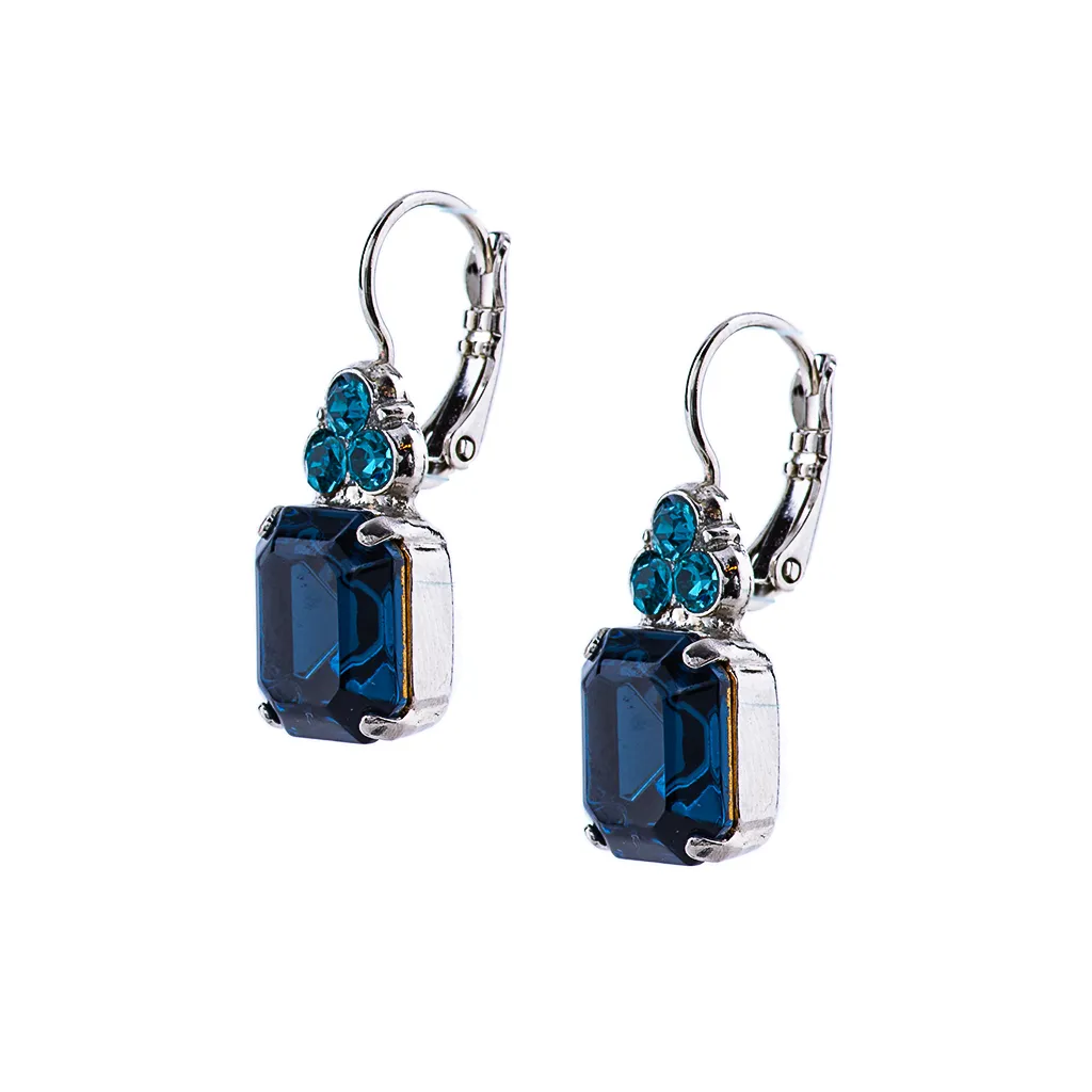 Large Emerald Leverback Earrings with Trio in "Sleepytime" *Custom*