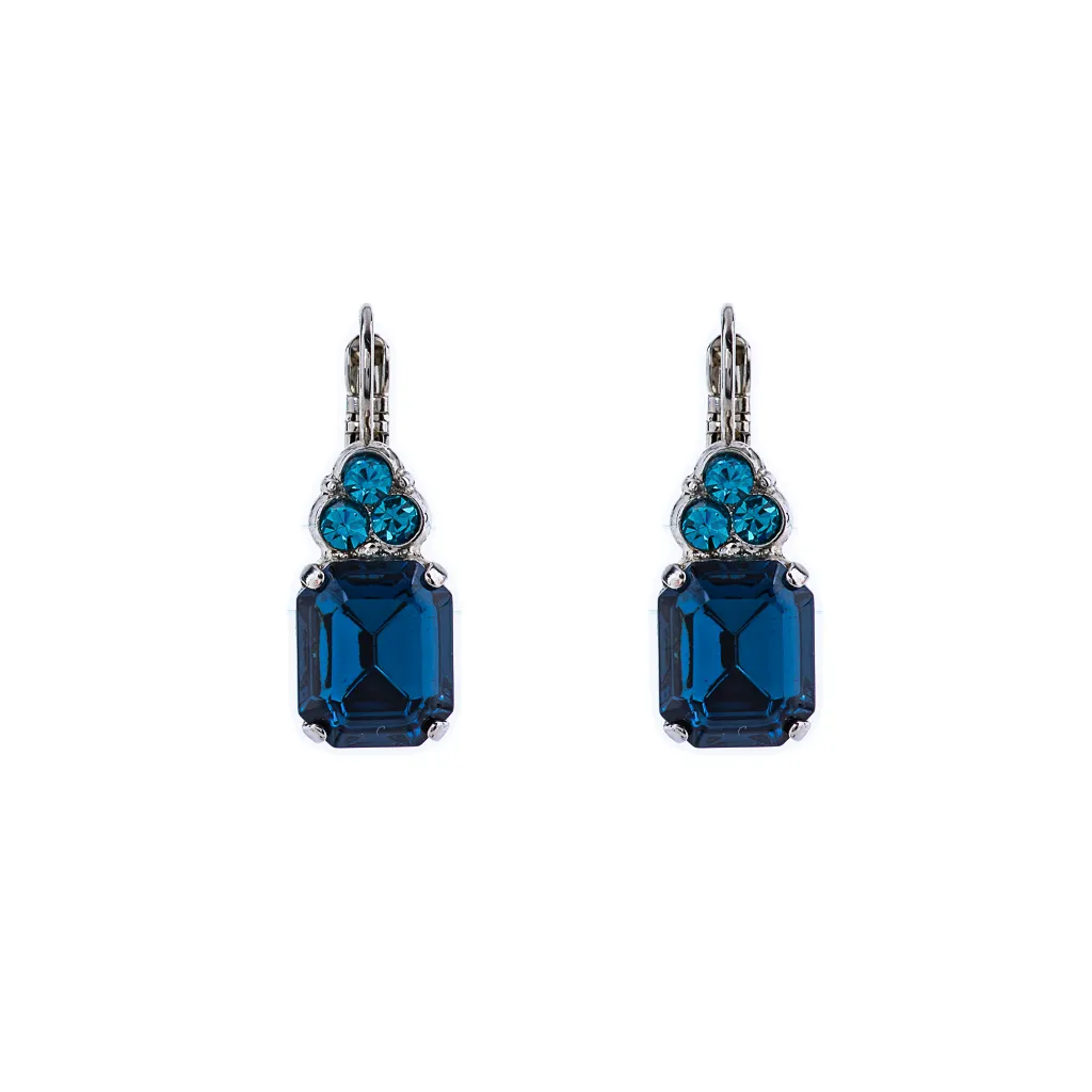Large Emerald Leverback Earrings with Trio in "Sleepytime" *Custom*
