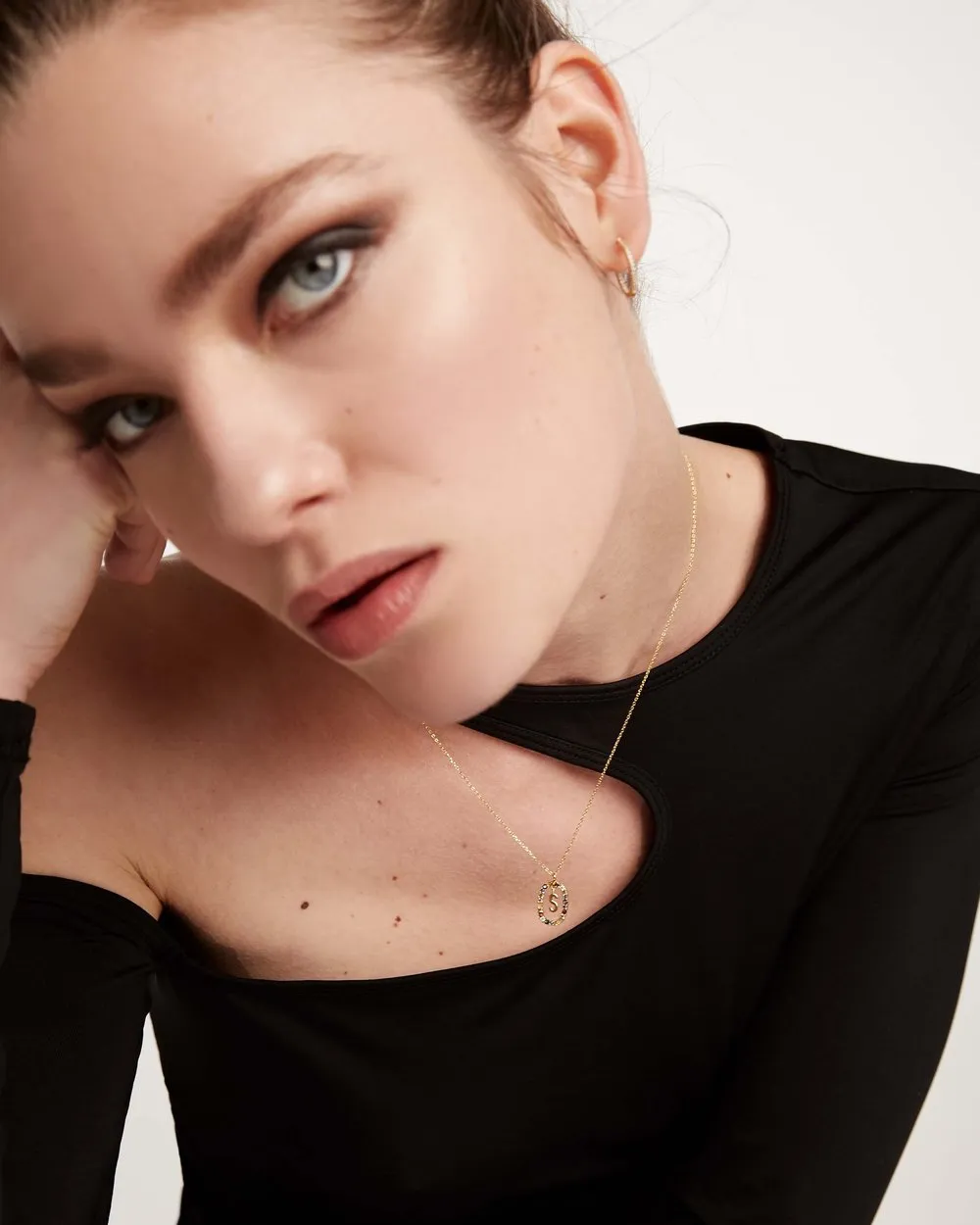 Letter S Circle Necklace