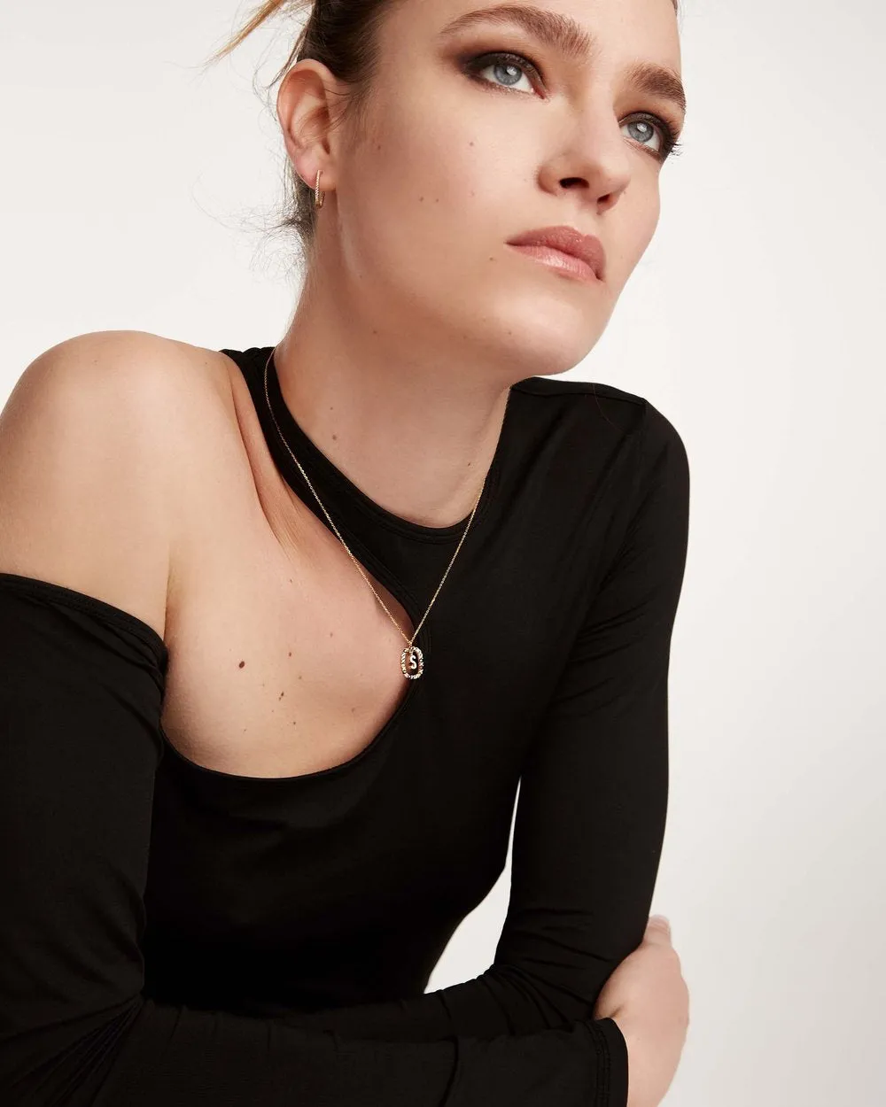 Letter S Circle Necklace