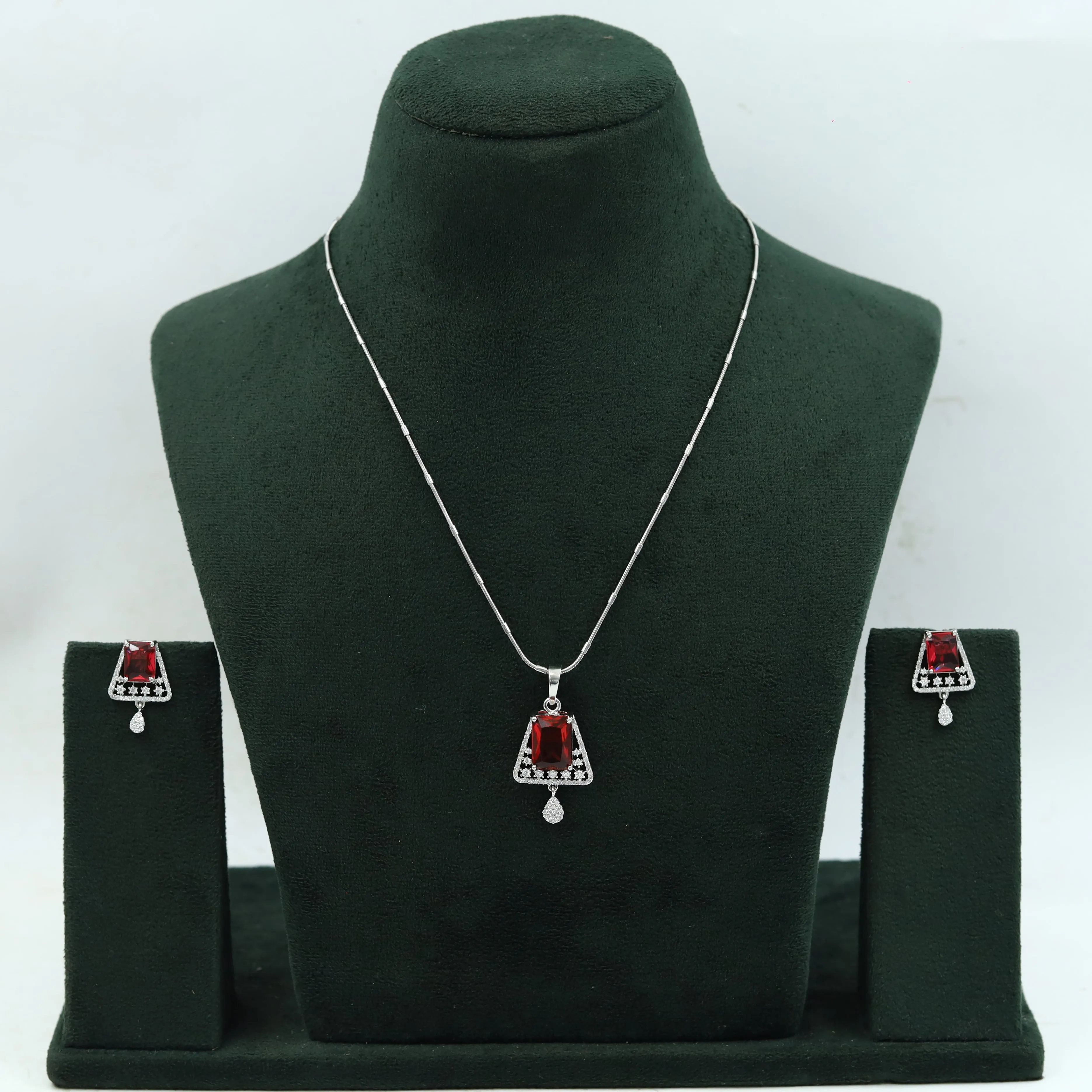 Light Zircon/AD Pendant Set 15249-69