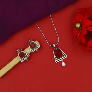 Light Zircon/AD Pendant Set 15249-69