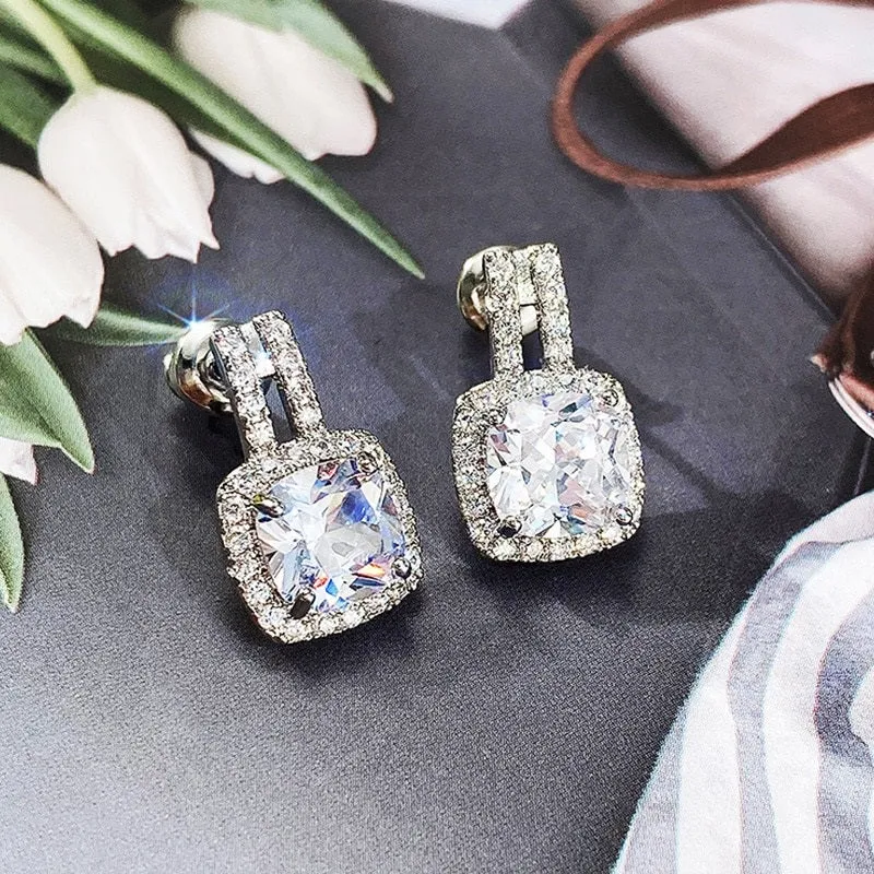 Magnificent Bling-Out Zircon Encrusted Stud Earrings