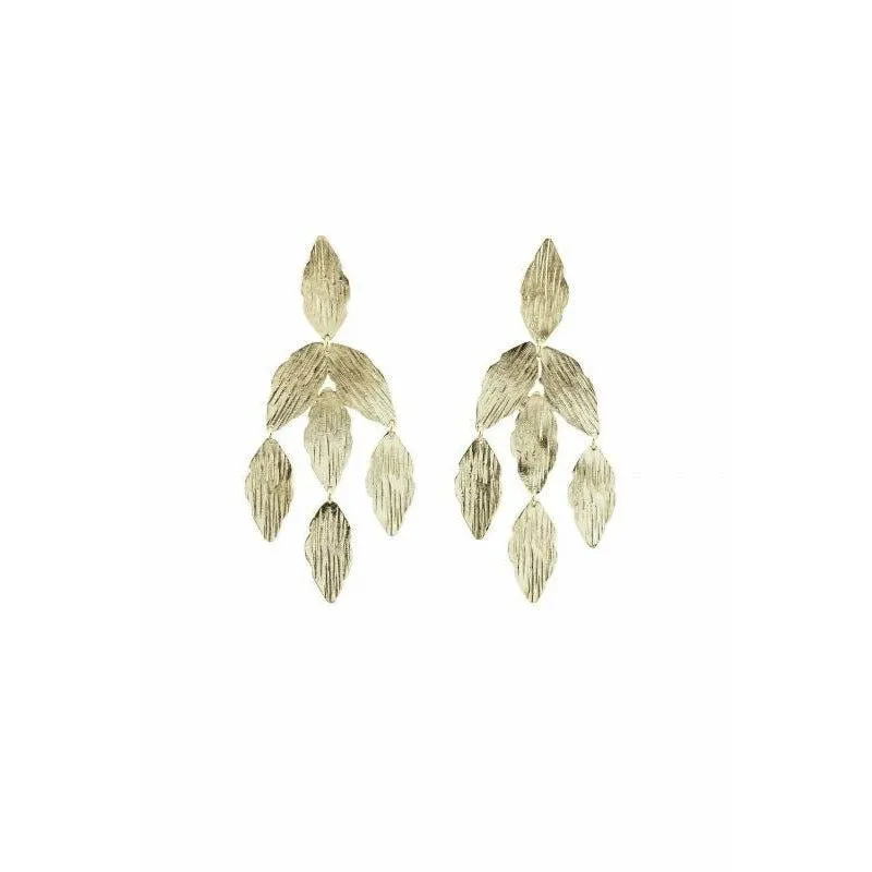 MARCIA MORAN ALE MARQUIS CHANDELIER EARRINGS-GOLD