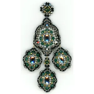 MIGUEL ASES EMERALD METALLIC MIX STATEMENT CHANDELIER