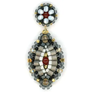 Miguel Ases  Marquis Shape  Carnelian Mix Mini Earring - Fall 2022
