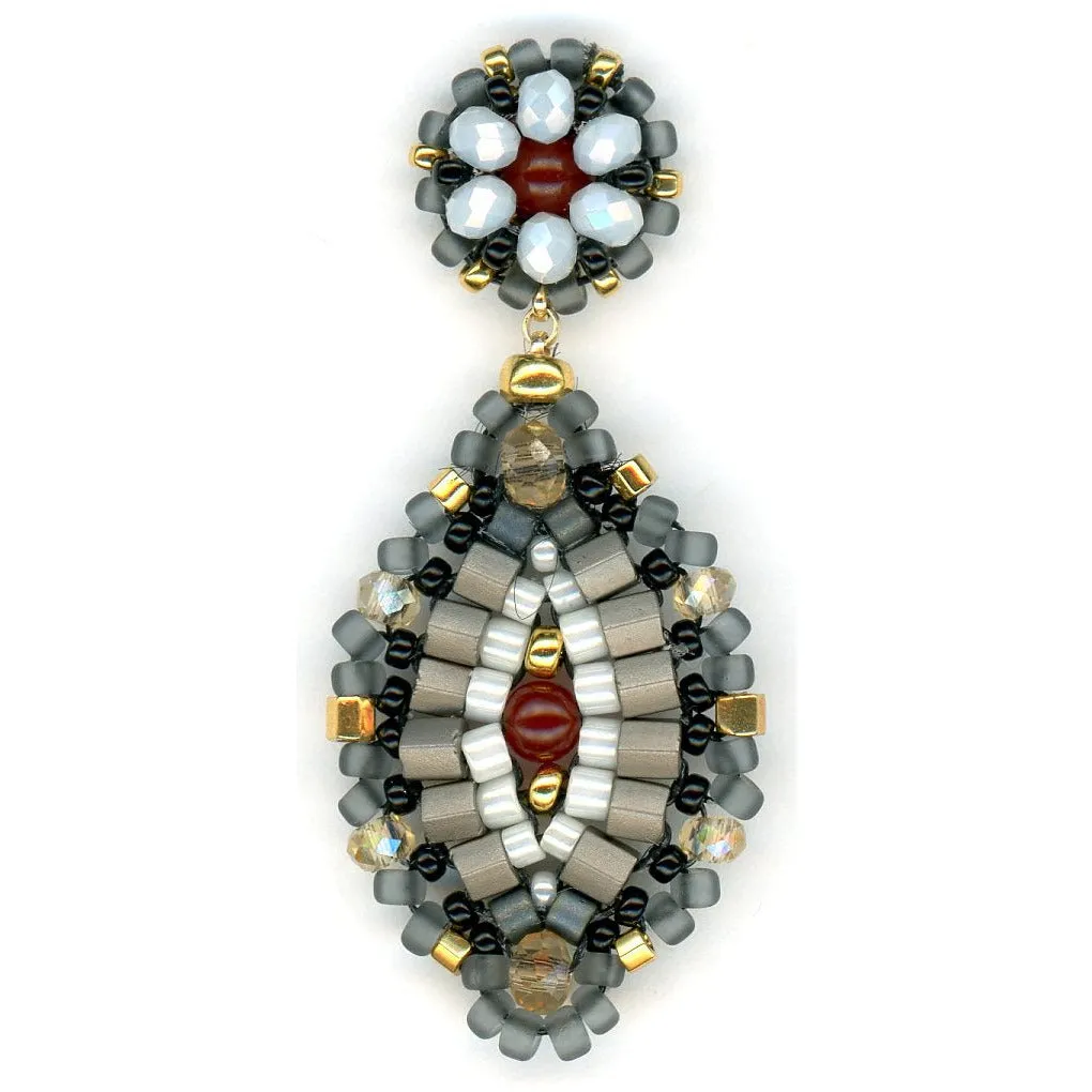 Miguel Ases  Marquis Shape  Carnelian Mix Mini Earring - Fall 2022