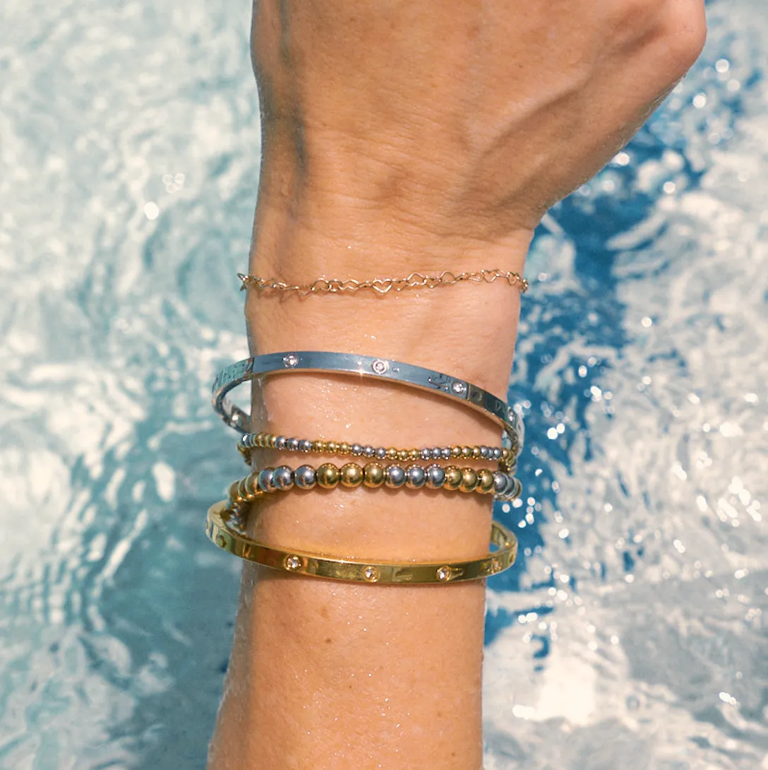 Mini Corinne Silver Bangle Bracelet