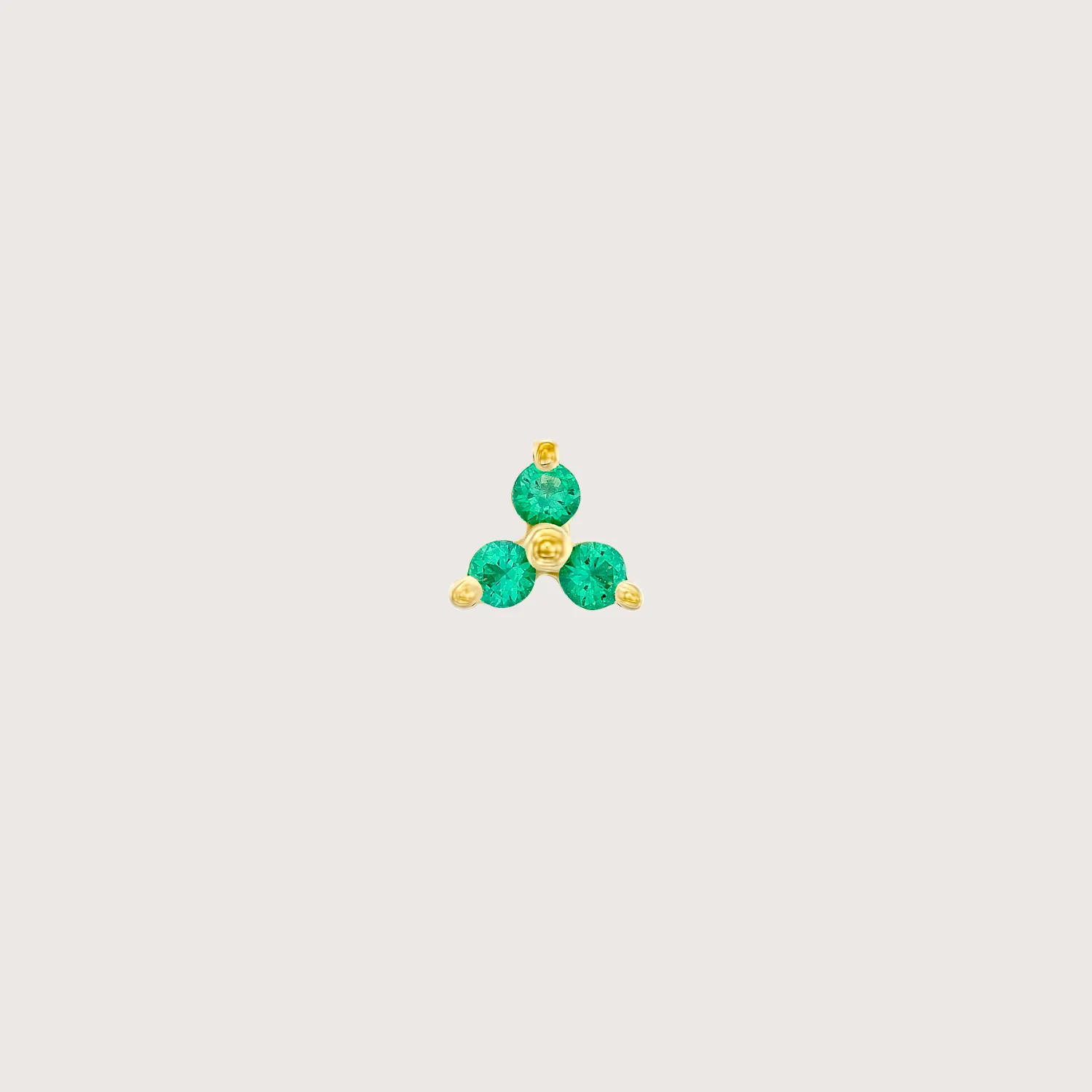 Mini Grace Piercing Earring With Emerald