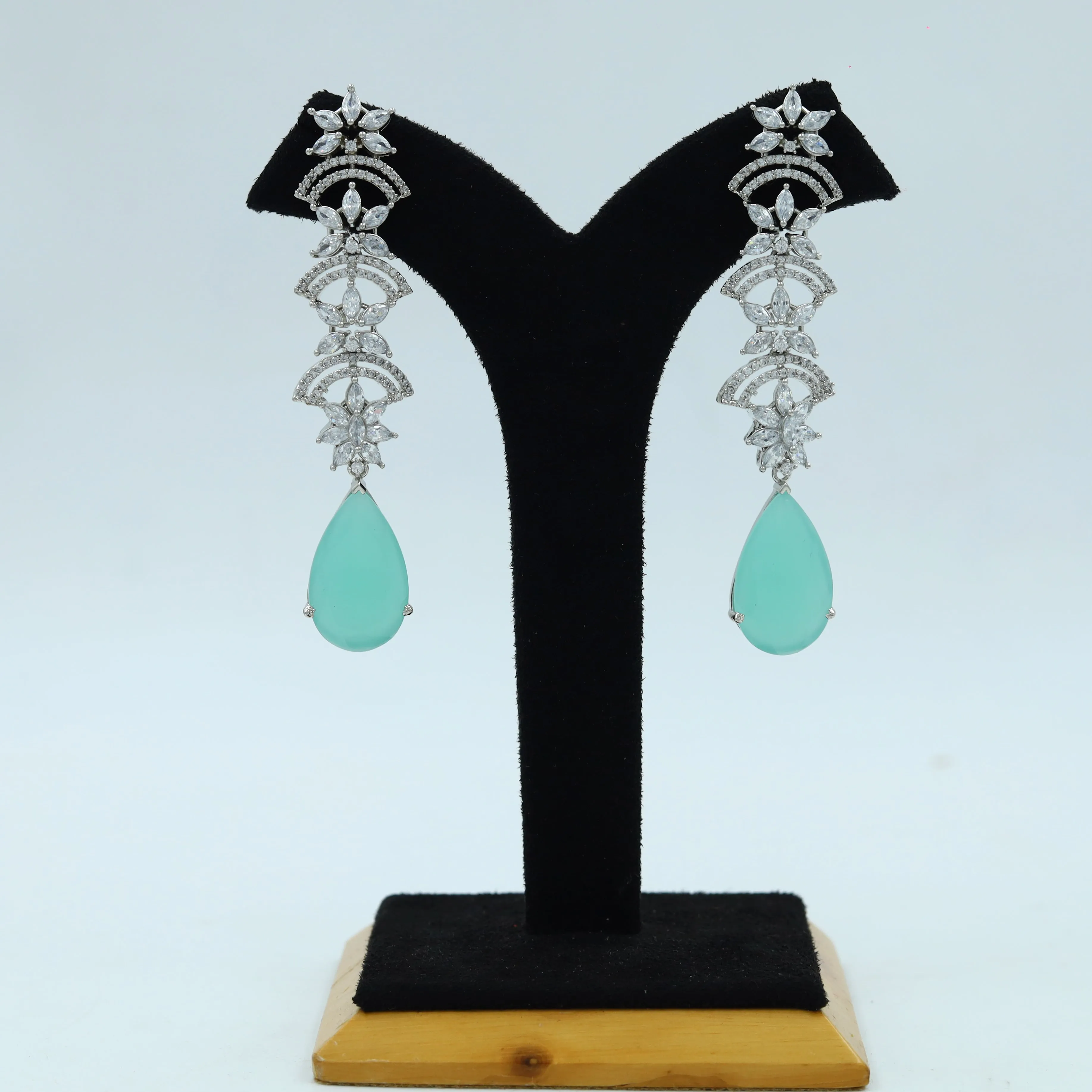Mint Green Zircon/AD Earring 9872-5028