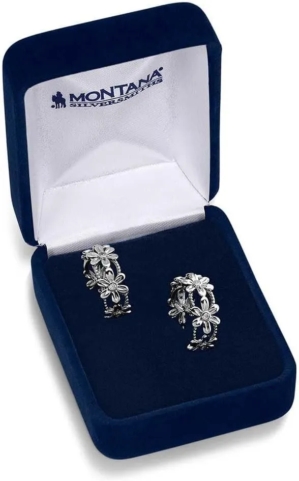 Montana Silversmiths Crazy Daisies Hoop Hypoallergenic Post Back Earrings