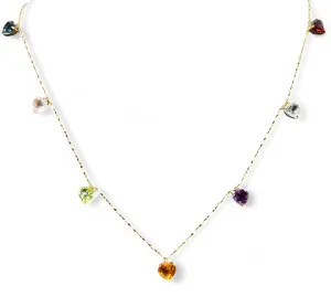 MULTI COLOR STONES JAPAN SETTING NECKLACE