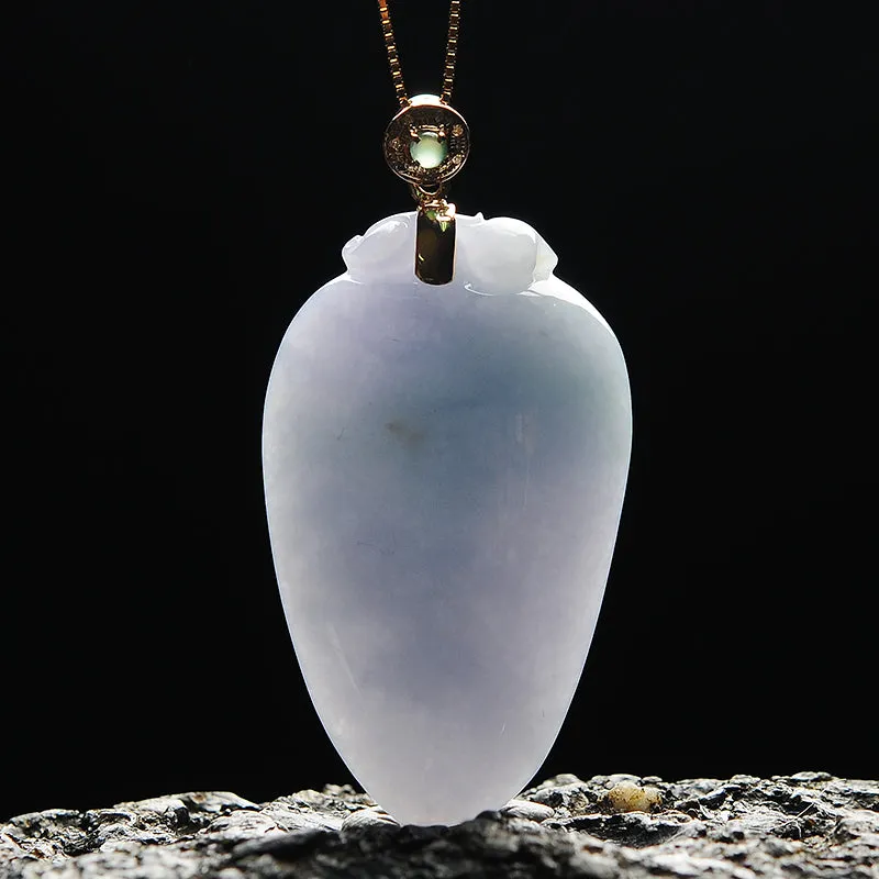 Natural Jade Pendant Jadeite Gold Pendant PT97