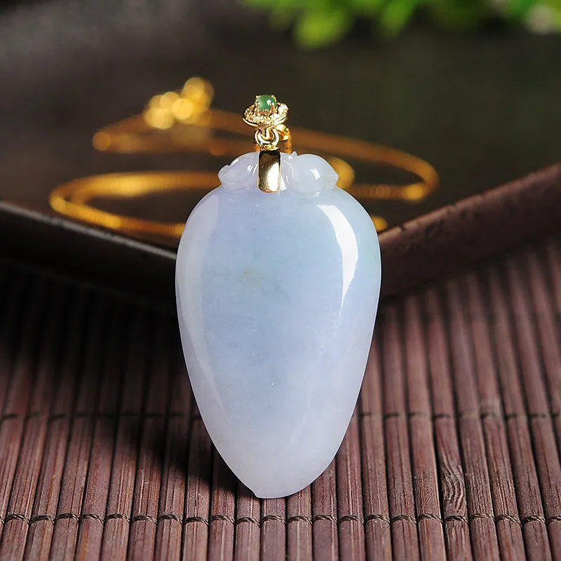Natural Jade Pendant Jadeite Gold Pendant PT97