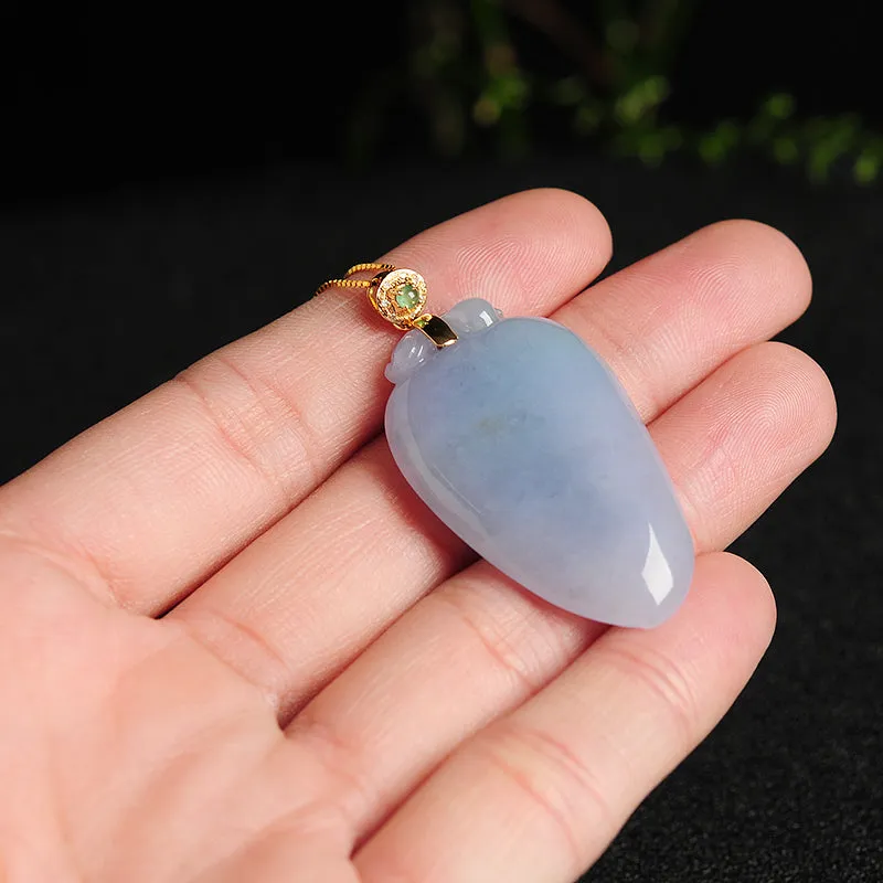 Natural Jade Pendant Jadeite Gold Pendant PT97
