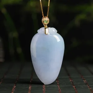 Natural Jade Pendant Jadeite Gold Pendant PT97