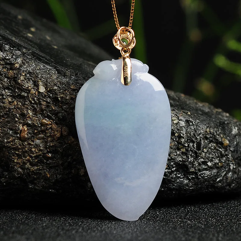 Natural Jade Pendant Jadeite Gold Pendant PT97