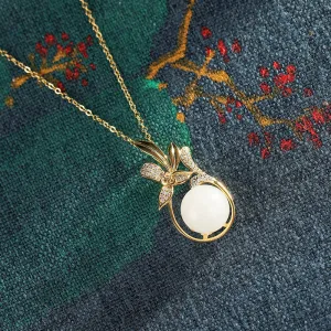 Natural Jade Pendant Nephrite Silver Pendant ZPT117