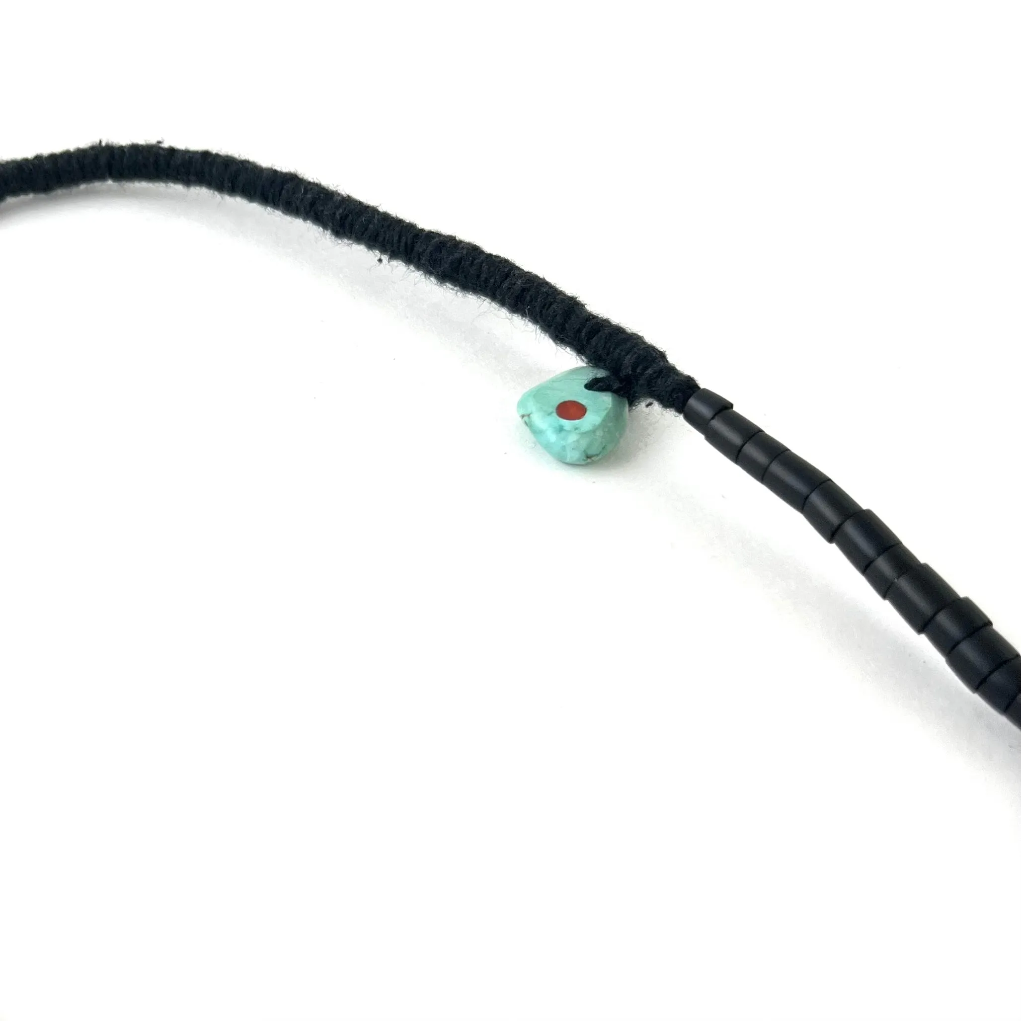 Natural Jet Tab Necklace<br>By Cheyenne Grabiec