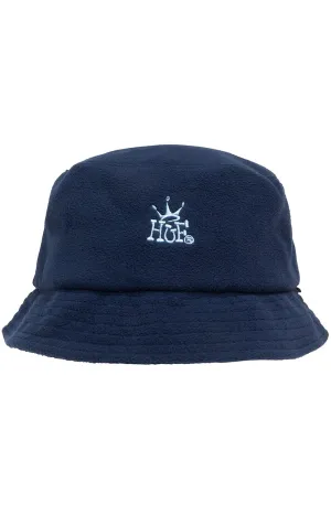 Navy Crown Fleece Bucket Hat by Huf