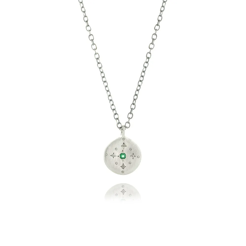 NEW! New Moon Charm with Emerald Pendant by Adel Chefridi