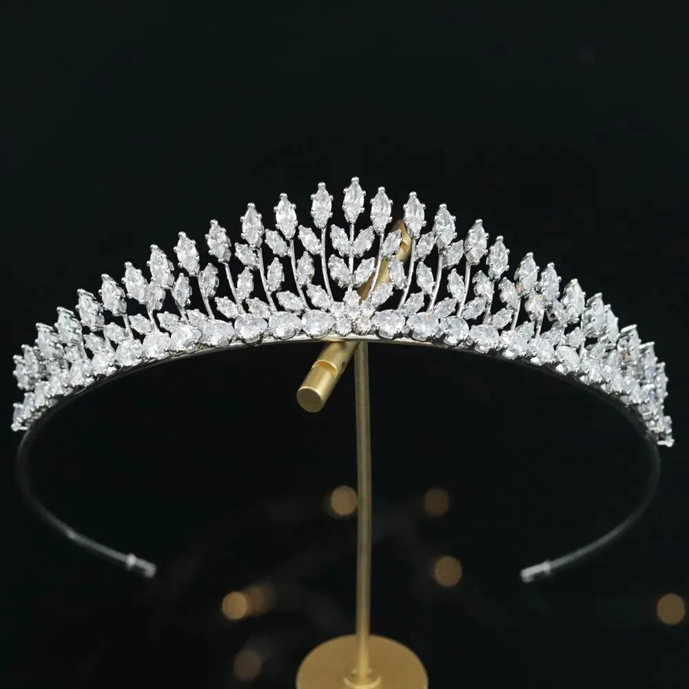 New Trendy Leaves Small Bridal Crown