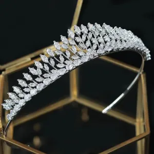 New Trendy Leaves Small Bridal Crown