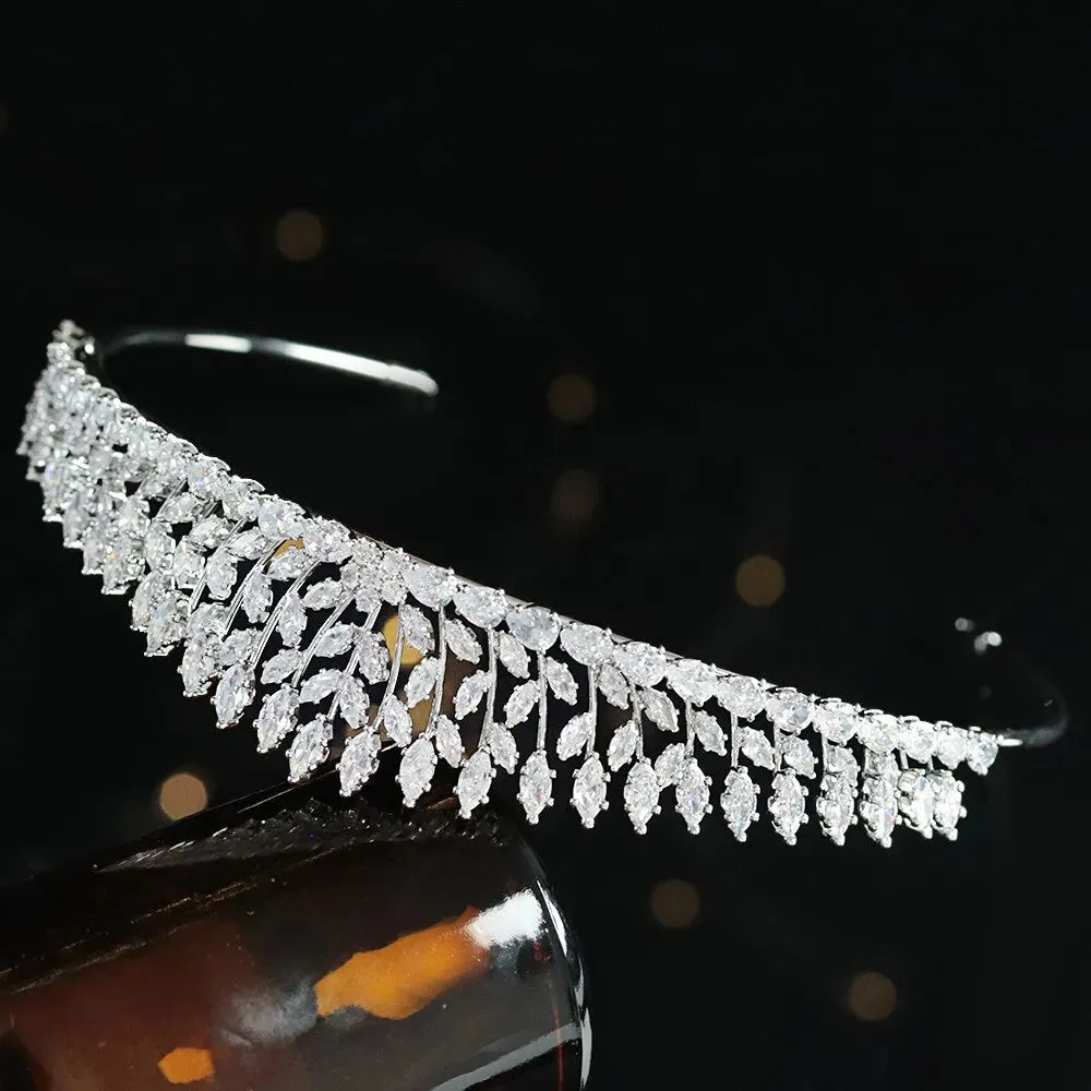New Trendy Leaves Small Bridal Crown