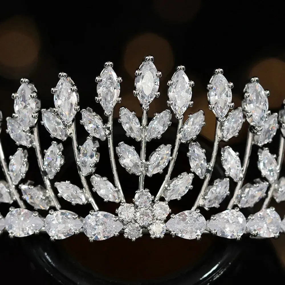New Trendy Leaves Small Bridal Crown
