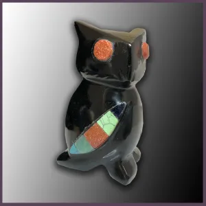 OBO104 Black Obsidian Owl