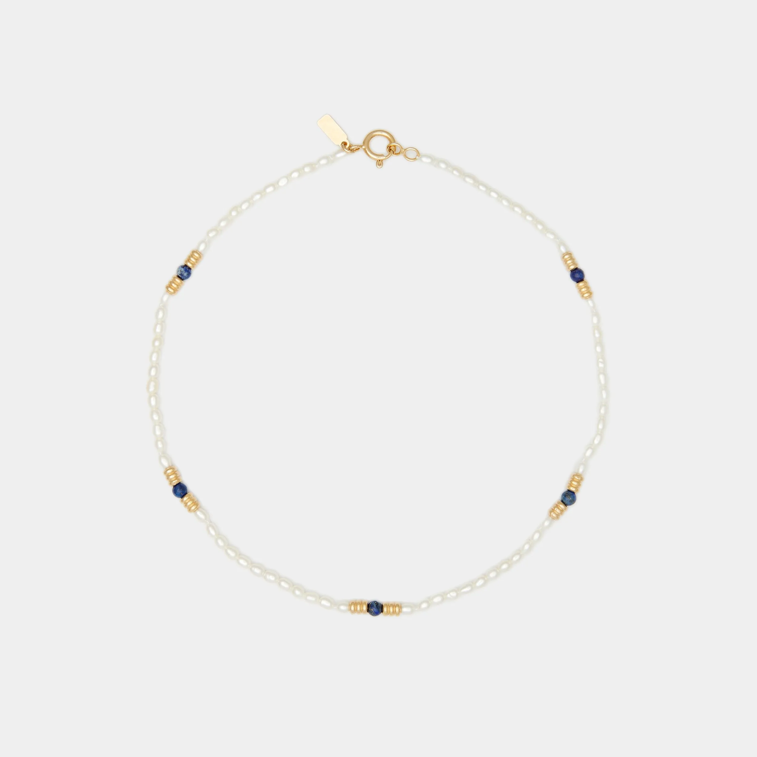 Olivia Lapiz & Pearl Necklace