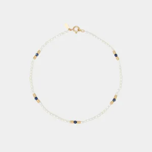 Olivia Lapiz & Pearl Necklace