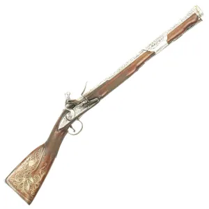 Original 19th Century Ottoman Ornate Flintlock Blunderbuss Heavily Decorated with Silver - c.1810
