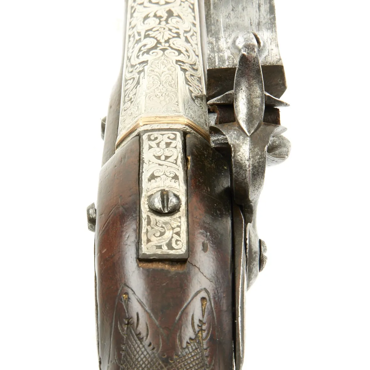 Original 19th Century Ottoman Ornate Flintlock Blunderbuss Heavily Decorated with Silver - c.1810