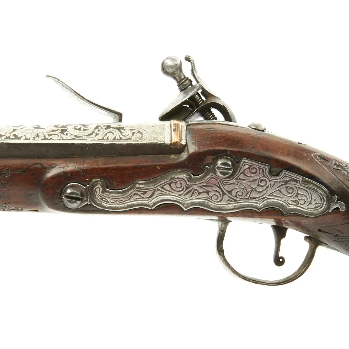 Original 19th Century Ottoman Ornate Flintlock Blunderbuss Heavily Decorated with Silver - c.1810