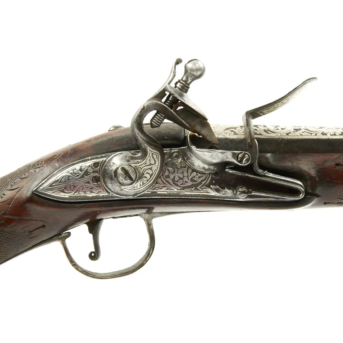 Original 19th Century Ottoman Ornate Flintlock Blunderbuss Heavily Decorated with Silver - c.1810