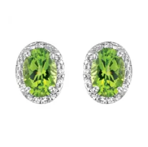 Peridot Oval Studs