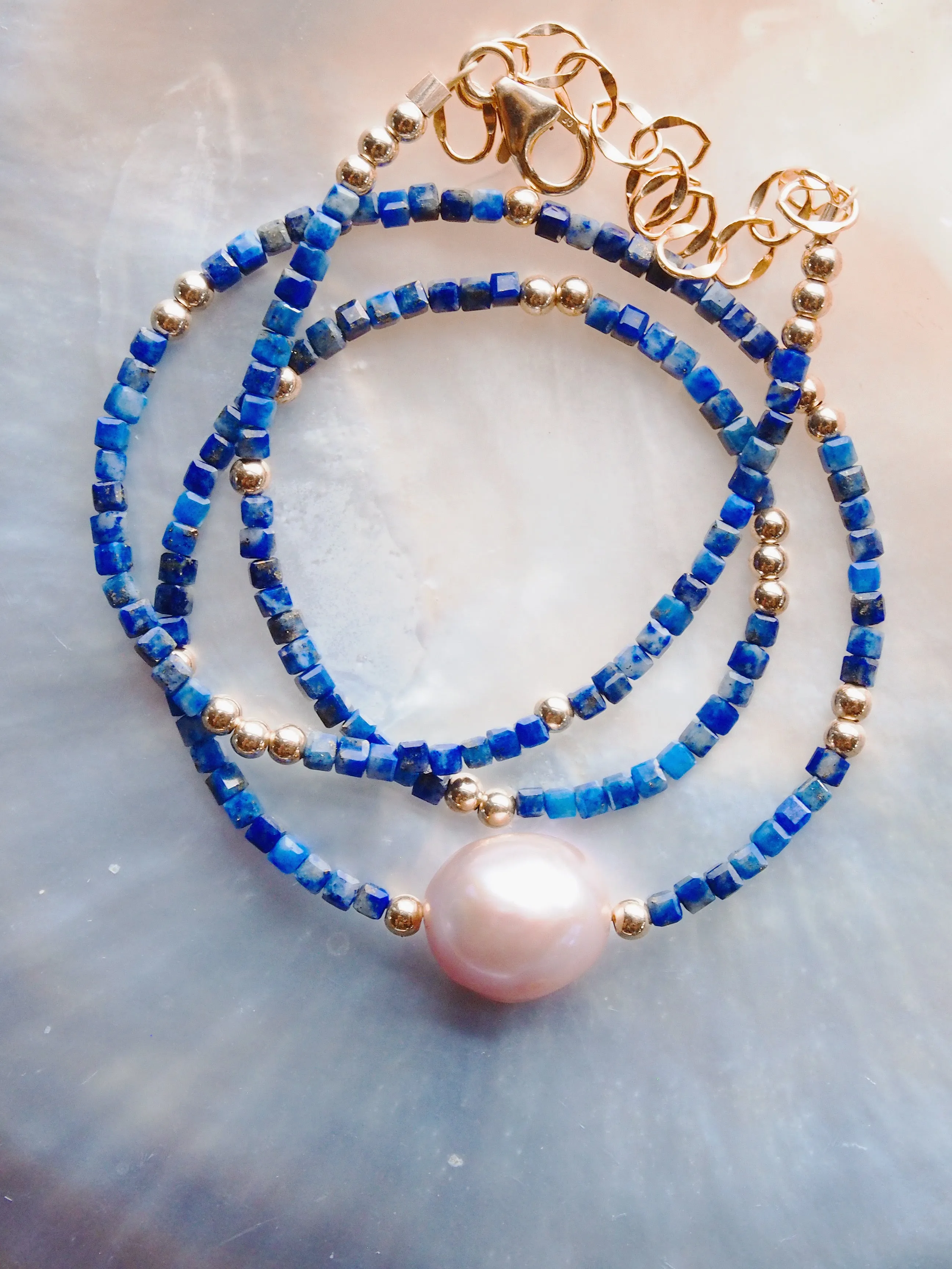 Pink Pearl and Gemstone Necklace - Akala