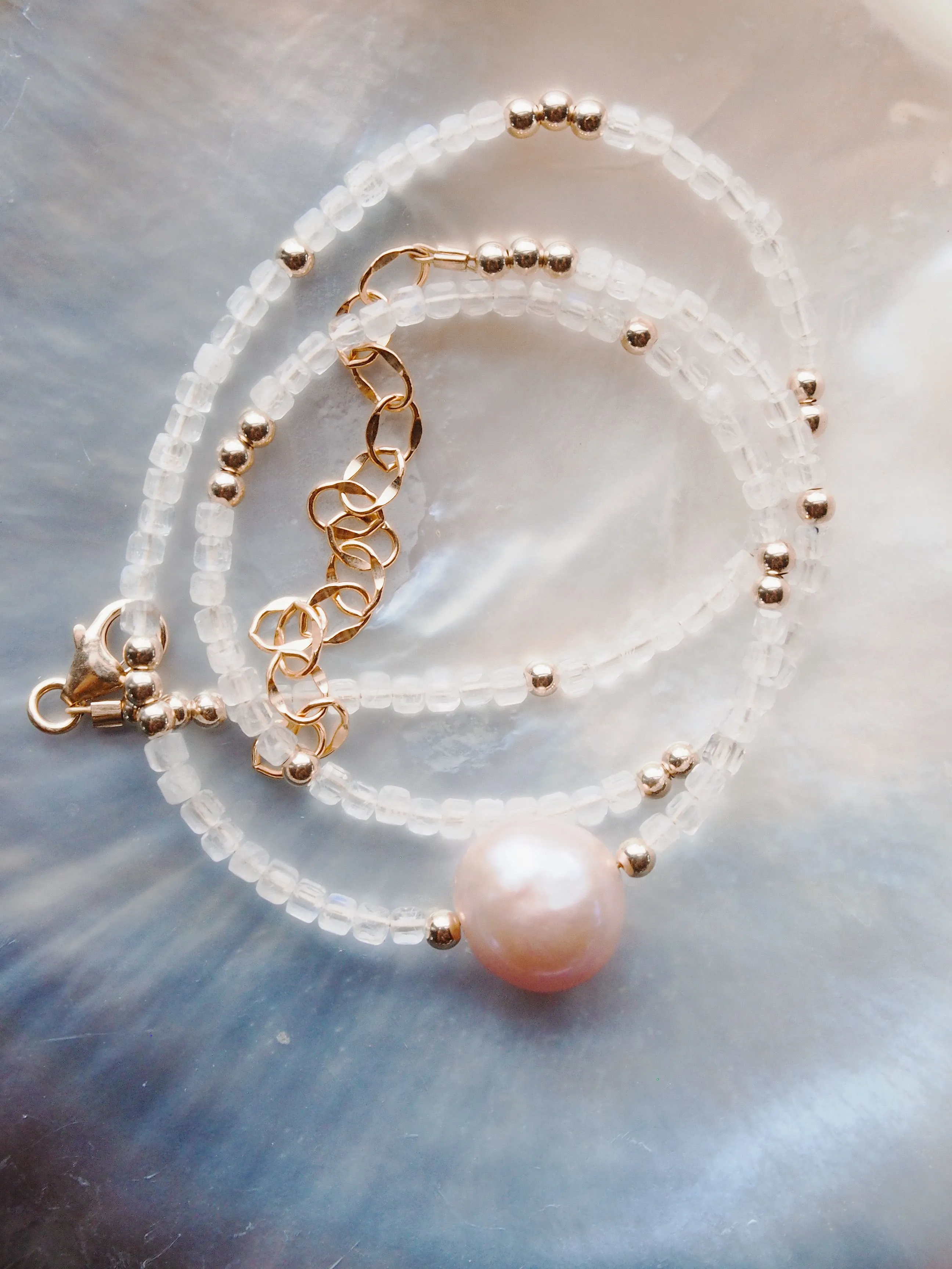 Pink Pearl and Gemstone Necklace - Akala