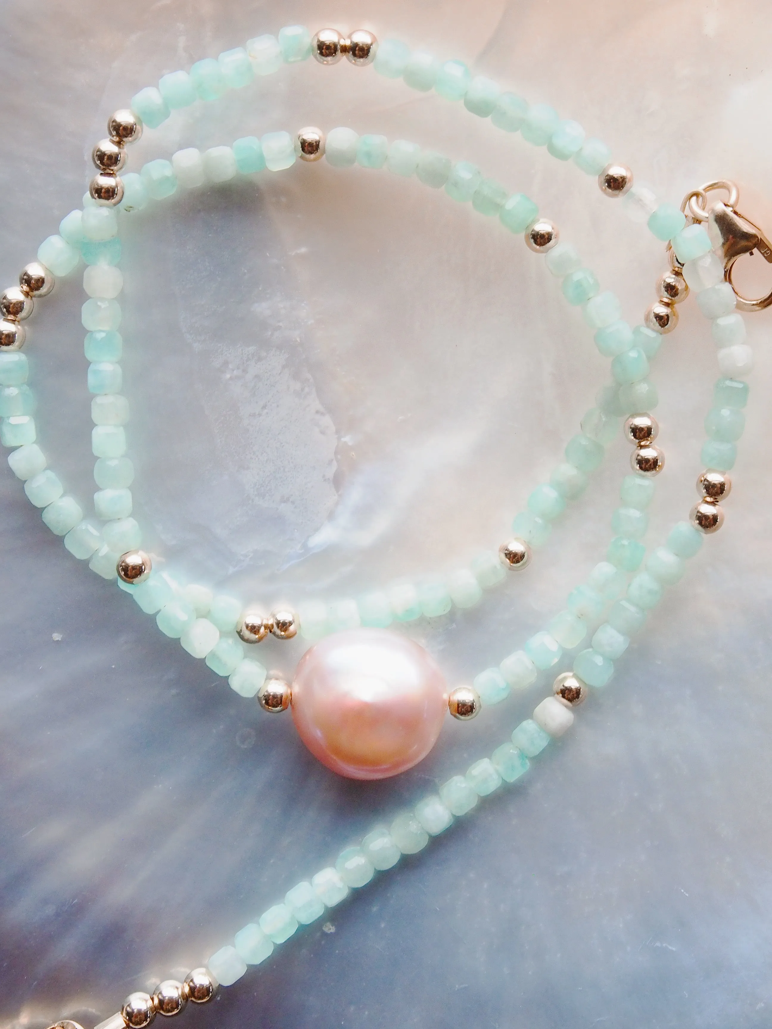 Pink Pearl and Gemstone Necklace - Akala