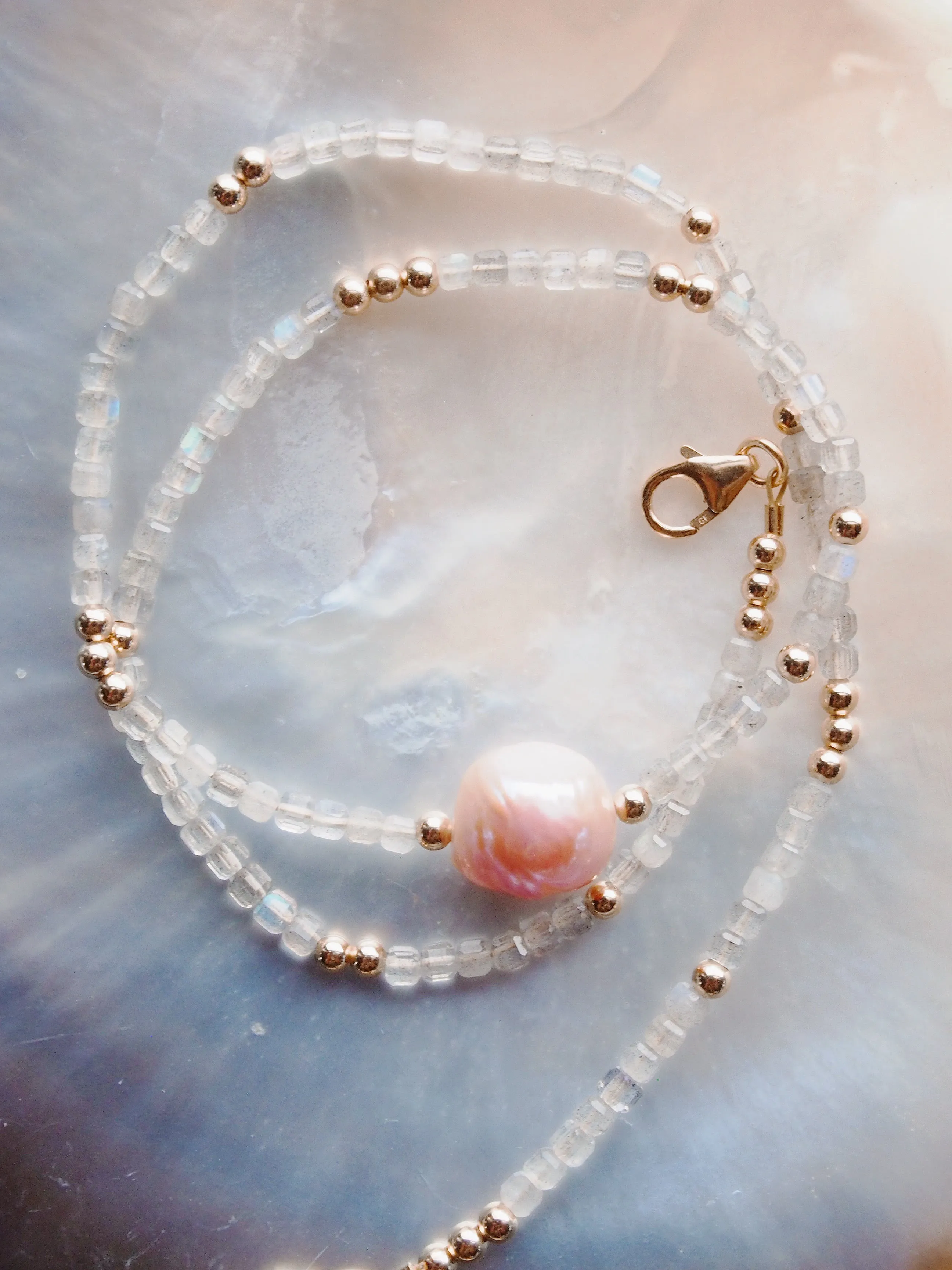 Pink Pearl and Gemstone Necklace - Akala
