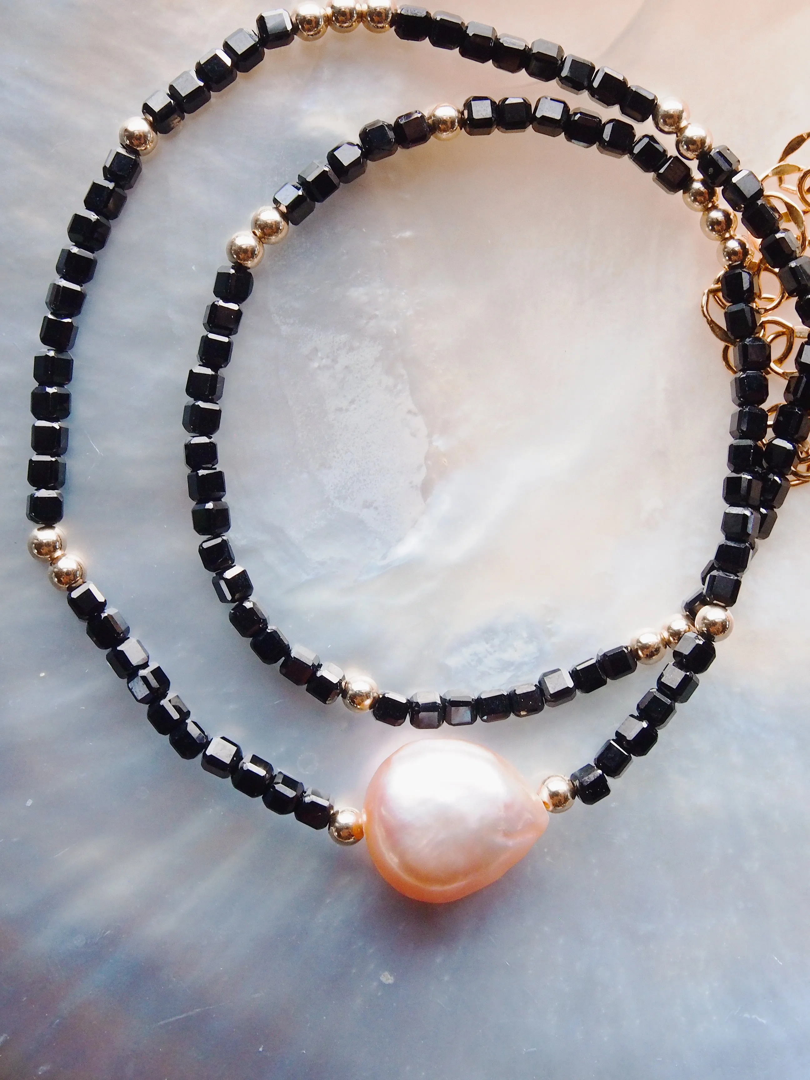 Pink Pearl and Gemstone Necklace - Akala